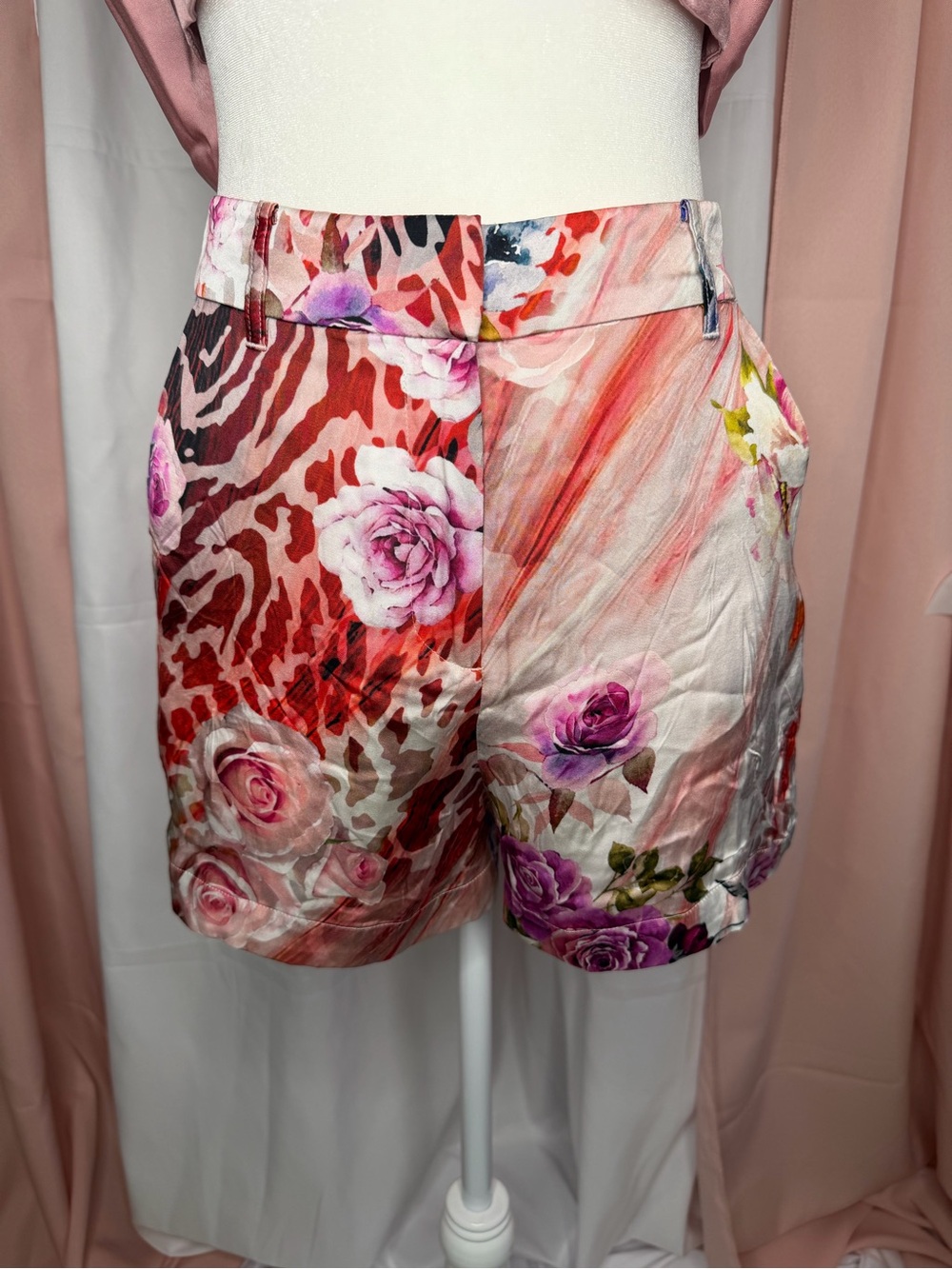 Marciano by Guess Floral Satin Shorts | Multicolor Print | US 2 / EU 38